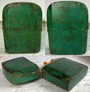 Antique 18th c. Georgian Era French Shagreen Scent or Perfume Etui, 1 Bottle, Project!