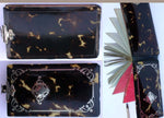RARE 19th Century French Tortoise Shell Pique Note Book, Necessaire, Aide d' Memoire with Pencil - Tortoiseshell