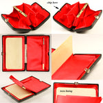 Boxed set: 2 Piece Set: Antique French Tortoise Shell Necessaire & Coin Purse, Opulent and Elaborately Worked in Pique