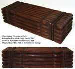 Antique Victorian Black Forest Carved 10.5" Box, Casket, Bundled Stalks