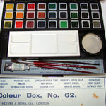 Vintage Reeves & Sons Artist's or Painter's Box, Many Watercolor Paints
