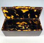 RARE Large Antique French Table Snuff or Jewelry Box, Casket, 18k Gold Stringing and 5.5" Long