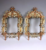 Pair, 2 Antique French Trench Art Frames, Spent Shells from Argonne Battle, 1916, Artist signed