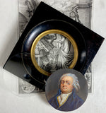 Antique 18th c. French Portrait Miniature, Compte de Mirabeau, Father of the French Revolution