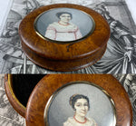 Antique French Empire c.1800-1810 Portrait Miniature Snuff Box, Red Coral Tiara, Jewelry