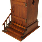 Delightful Antique French Carved Wood Smoker's Box, Cigar Presenter, an OUTHOUSE !