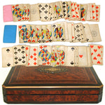 Antique French Boulle Gaming or Card Playing Box, c.1850, Gaming Tokens, Cards