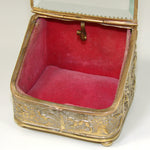 Lovely Antique French Napoleon III Pocket Watch Display Box, Casket, Figural Hunt Theme