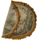 Antique 18th Century French Aubusson Wolf Tapestry Fragment with Passementerie for Pillow Top