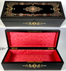 Fine Antique French Louis-Philippe to Napoleon III Ebaniste's Boulle Box, Coffret Excellent