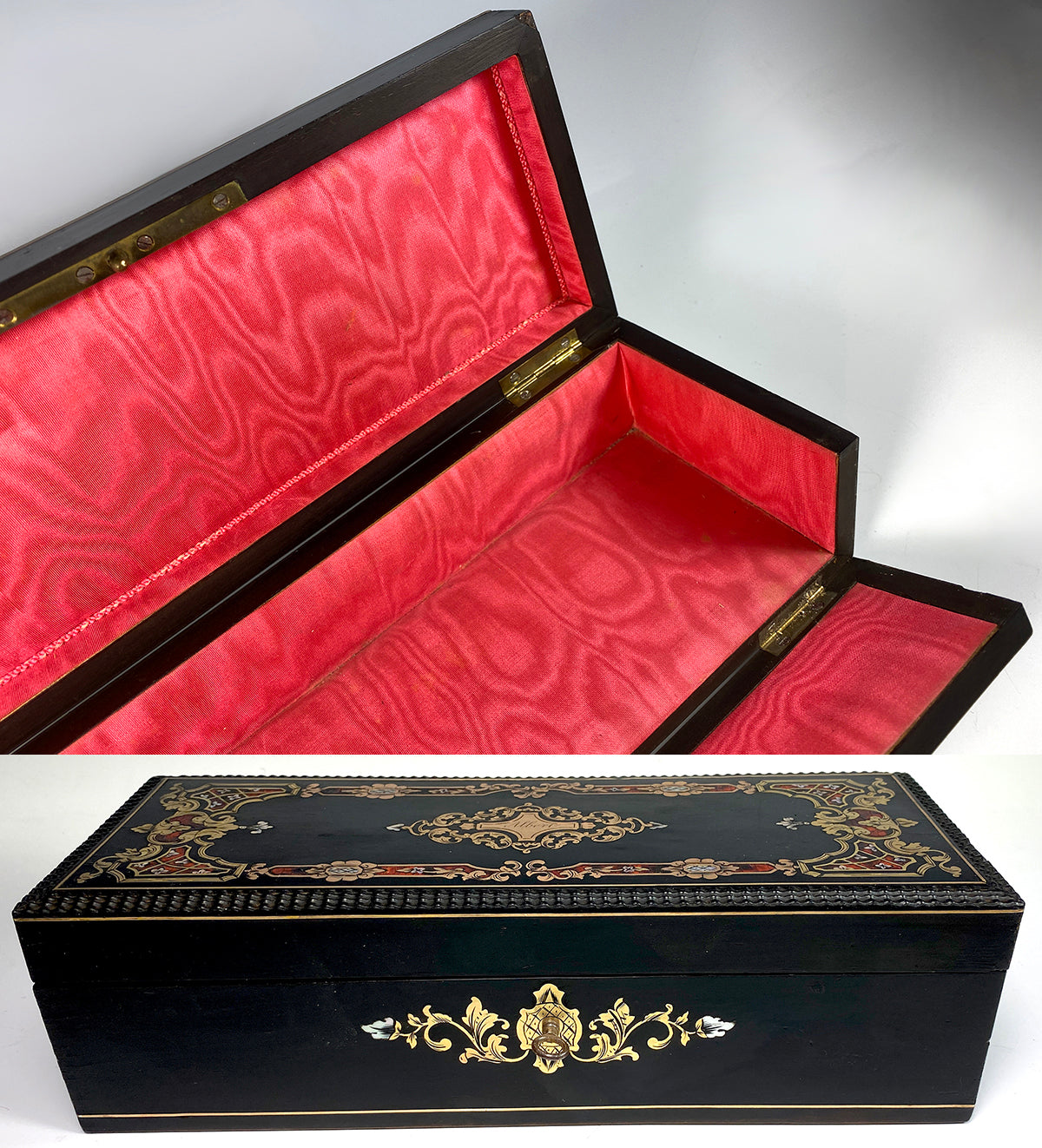 Fine Antique French Louis-Philippe to Napoleon III Ebaniste's Boulle Box, Coffret Excellent