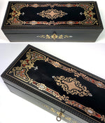 Fine Antique French Louis-Philippe to Napoleon III Ebaniste's Boulle Box, Coffret Excellent