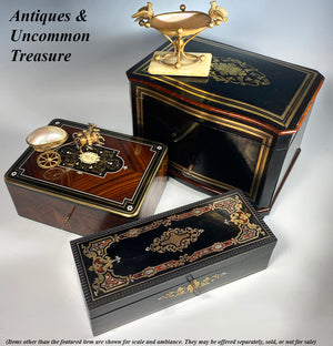 Fine Antique French Louis-Philippe to Napoleon III Ebaniste's Boulle Box, Coffret Excellent