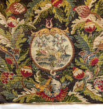 Large Antique French Needlepoint Petitpoint Embroidery Fragment, Tapestry for Pillow 28" x 26"