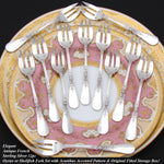 Fab Antique French Sterling Silver 12pc Shellfish or Oyster Fork Set w/ Box