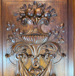 Large Antique French Carved Country French Walnut Panel from Cabinet or Furniture, Plaque