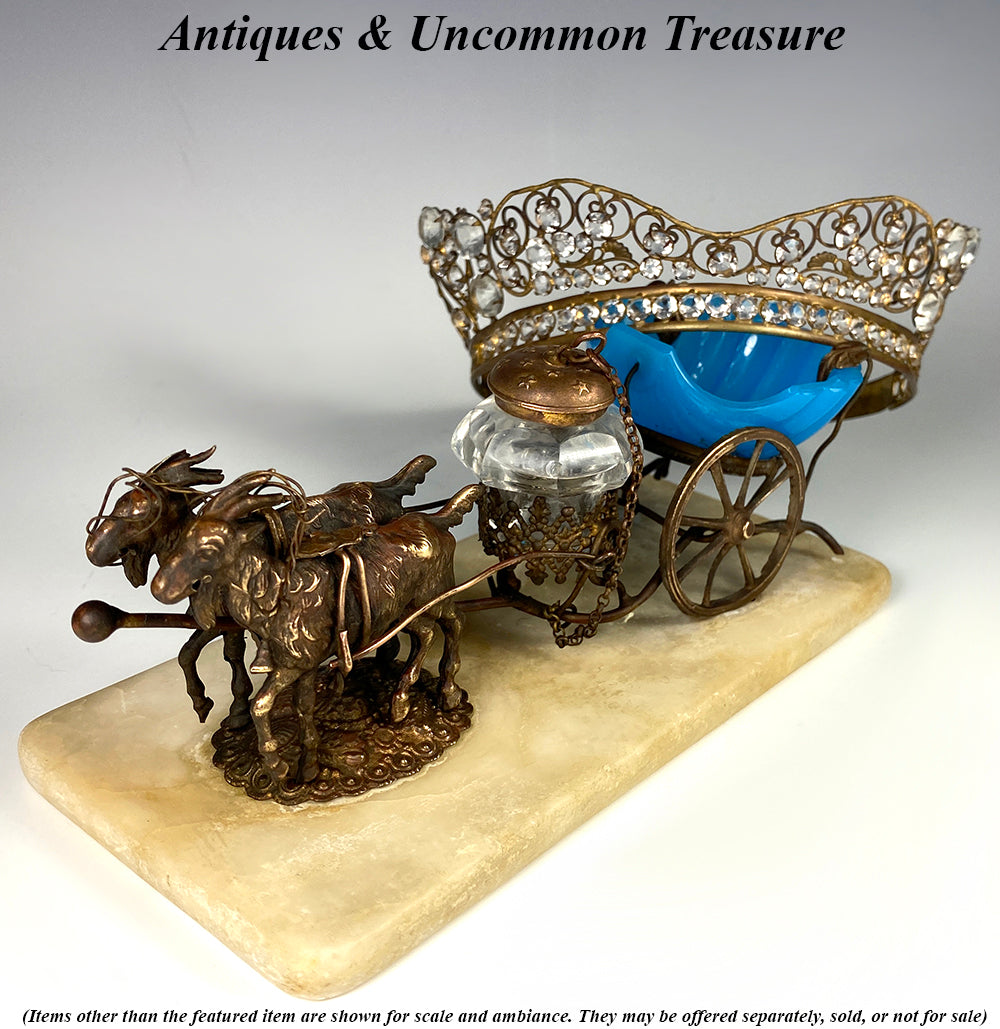 Antique French Donkey Cart Inkwell, Mid-1800s Palais Royal Trinket Sou –  Antiques & Uncommon Treasure