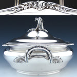 Antique French PUIFORCAT Sterling Silver 11" Tureen or Legumier, Covered Serving Dish