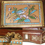 Early 1800s Antique French 10" Tea, Cigar or Tobacco Box, Chest, Ornate Bronze Appliques