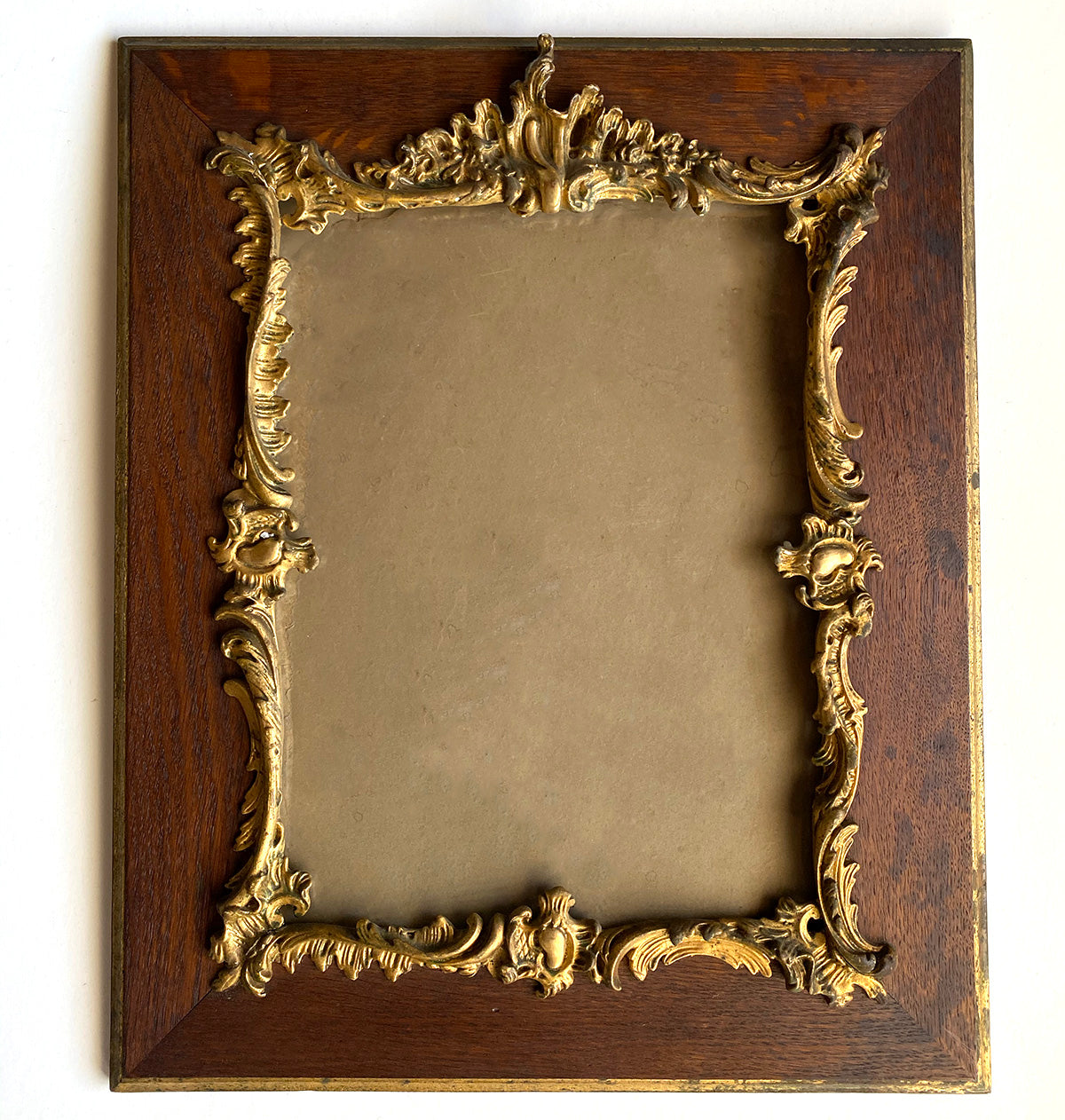 Pair of Antique French Oak & Heavy Gesso, Gold Frames, Napoleon III, 22.5" x 18.5"