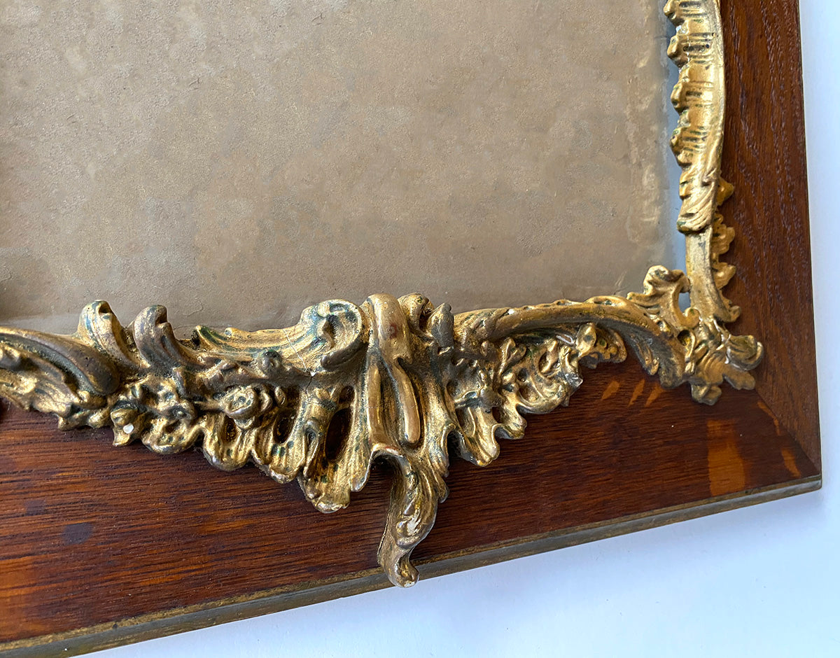 Pair of Antique French Oak & Heavy Gesso, Gold Frames, Napoleon III, 22.5" x 18.5"