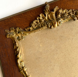 Pair of Antique French Oak & Heavy Gesso, Gold Frames, Napoleon III, 22.5" x 18.5"