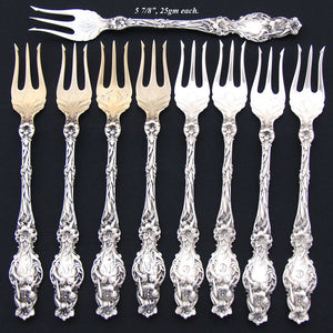 Antique "Lily" by Whiting Sterling Silver Service, 177 Pieces, Service for 12, Art Nouveau, Charles Osborne