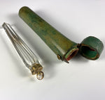 Antique c.1750-1800 Shagreen Etui, French Crystal Scent Flask, Flacon, Perfume Vial