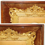 Antique Victorian Shadow Box Style 11.25" Picture Frame, Gilt Gesso, Profile Portrait Miniature