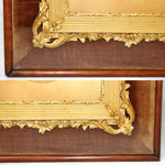 Antique Victorian Shadow Box Style 11.25" Picture Frame, Gilt Gesso, Profile Portrait Miniature