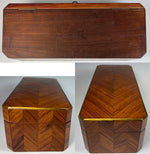 Antique French Napoleon III Kingwood Parquet Glove or Document, Table or Jewelry Box, Casket