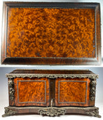 Superb Antique French 16" Large Jewelry Chest, Box, 4 Drawers,Napoleon III Era, Alphonse GIROUX