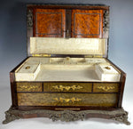 Superb Antique French 16" Large Jewelry Chest, Box, 4 Drawers,Napoleon III Era, Alphonse GIROUX