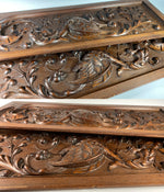 Antique French Carved Cabinet Panels, (2) Architectural Salvage Neo-renaissance with Griffon