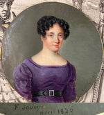 Fine c.1826 French Portrait Miniature, Stunning Woman, Artist Signed F Savoy