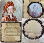 Antique Prussian Portrait Miniature of a Child, Russian or Hussar Uniform, Blond Blue-eyed Boy