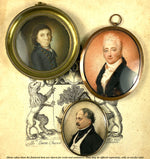 Antique Continental Portrait Miniature, c.1820-30, Blond Gentleman with Gray Eyes