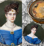 Antique French Portrait Miniature Snuff Box, Stunning Beauty, Jewelry, Signed GÉRARD - likely Jean-François GÉRARD