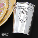 Antique French Sterling Silver Mint Julep or Wine Cup, Tumbler or "Timbale", Classical Laurel