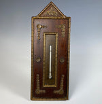 Antique French 2nd Empire, Napoleon III Desk Thermometer Stand, Wall or Easel, Applique