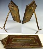 Antique French 2nd Empire, Napoleon III Desk Thermometer Stand, Wall or Easel, Applique