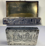 Antique c.1826 Moscow Sterling Silver Niello Snuff Box, Nikolay Dubrovin Assay Mark,  Russian Soldiers