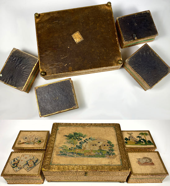 RARE 18th Century French Game Box, Confectioner, Chocolatier's Present ...