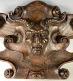 Fine Antique French Neoclassical Carved 14.25" Plaque, Panel, Figural with Horned Faun