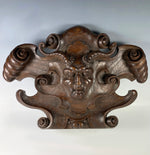 Fine Antique French Neoclassical Carved 14.25" Plaque, Panel, Figural with Horned Faun