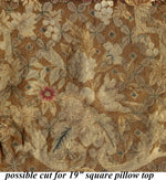Antique French Petitpoint Tapestry 25" x 22" Panel to Make Opulent Throw Pillow or Chair Seat