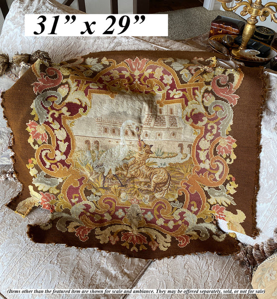 Antique 18th Century French Needlework Tapestry 31