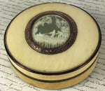 RARE c.1700s Dieppe Masterpiece, Carved Fishermen, Ivory and Tortoise Shell Snuff Box
