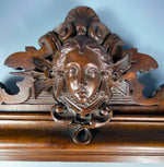 Exceptional Neoclassical Antique Hand Carved Figural Frame, 18.25" x 14", for Art, Photo or Mirror