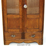 Charming Antique French Art Nouveau Style Miniature Armoire or Hutch, Doll Sized